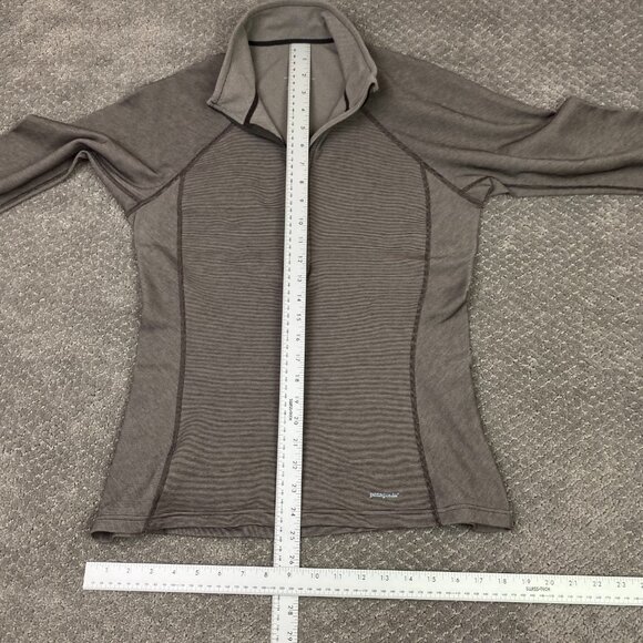 Patagonia Capilene 3 Midweight 1/4 Zip Pullover Women's Large Brown Base Layer - Picture 12 of 16